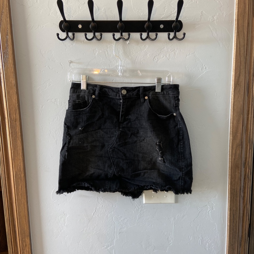 Black Jean Skirt